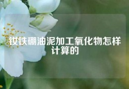 钕铁硼油泥加工氧化物怎样计算的