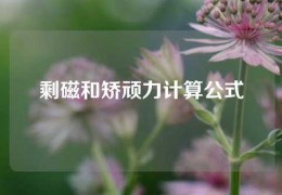 剩磁和矫顽力计算公式