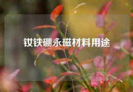 钕铁硼永磁材料用途