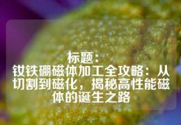 标题：  
钕铁硼磁体加工全攻略：从切割到磁化，揭秘高性能磁体的诞生之路