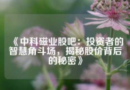 《中科磁业股吧：投资者的智慧角斗场，揭秘股价背后的秘密》