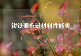 钕铁硼永磁材料性能表