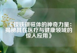 《钕铁硼磁体的神奇力量：揭秘其在医疗与健康领域的惊人应用》