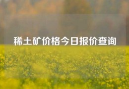 稀土矿价格今日报价查询