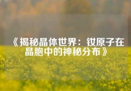 《揭秘晶体世界：钕原子在晶胞中的神秘分布》