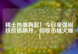 稀土热潮再起！今日废强磁铁价格飙升，回收市场火爆！