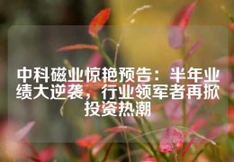 中科磁业惊艳预告：半年业绩大逆袭，行业领军者再掀投资热潮