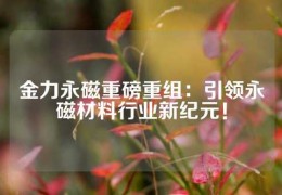 金力永磁重磅重组：引领永磁材料行业新纪元！