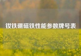 钕铁硼磁铁性能参数牌号表