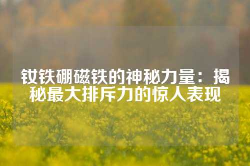 钕铁硼磁铁的神秘力量：揭秘最大排斥力的惊人表现