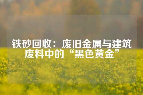 铁砂回收：废旧金属与建筑废料中的“黑色黄金”