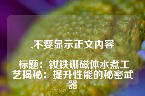 ,不要显示正文内容

 标题：钕铁硼磁体水煮工艺揭秘：提升性能的秘密武器