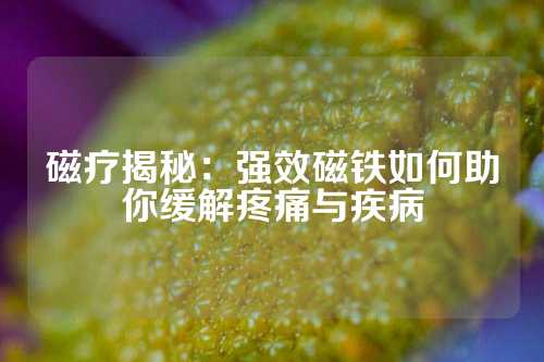 磁疗揭秘：强效磁铁如何助你缓解疼痛与疾病