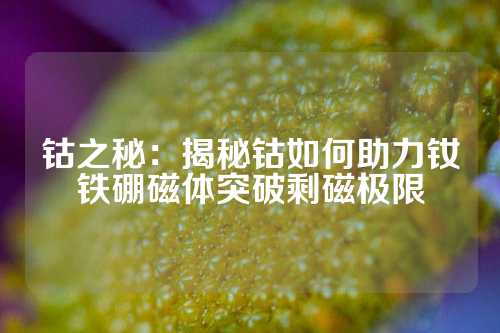 钴之秘：揭秘钴如何助力钕铁硼磁体突破剩磁极限