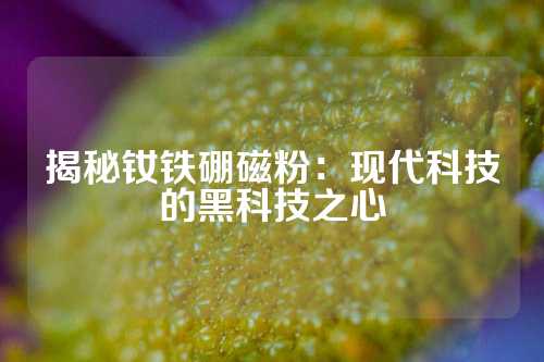 揭秘钕铁硼磁粉：现代科技的黑科技之心